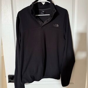 Men’s (unisex) Black Quarter Snap North Face Fleece
